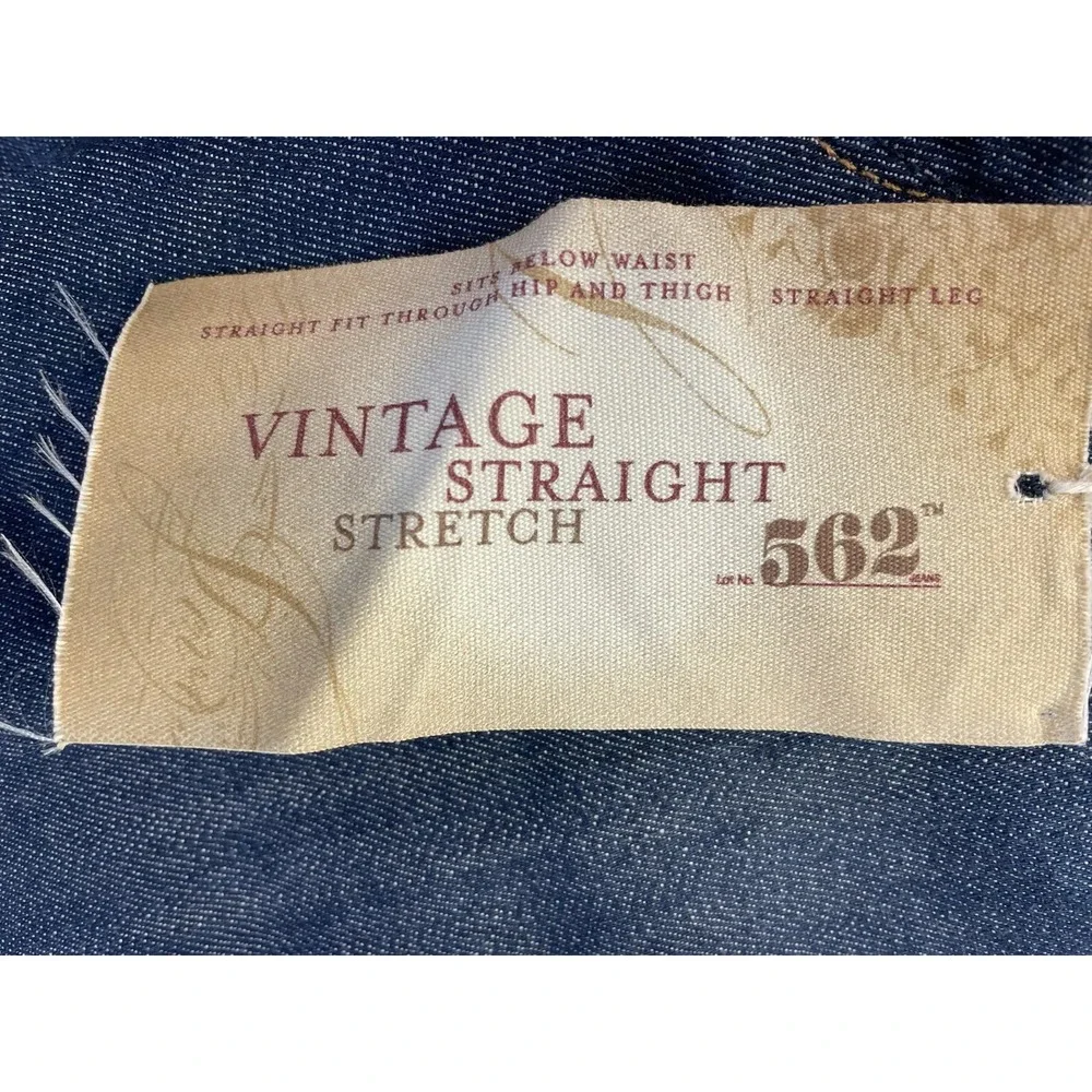 Levi's 562 Vintage Straight Womens OS/25 25x30 Denim Blue Jeans (i7) NWTs